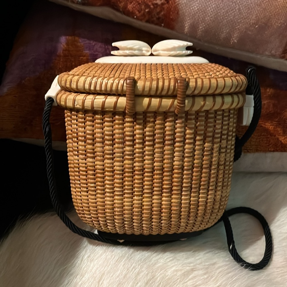 Authentic Nantucket Basket Purse 2000 signed Danna Fafranio - Picture 6 of 7